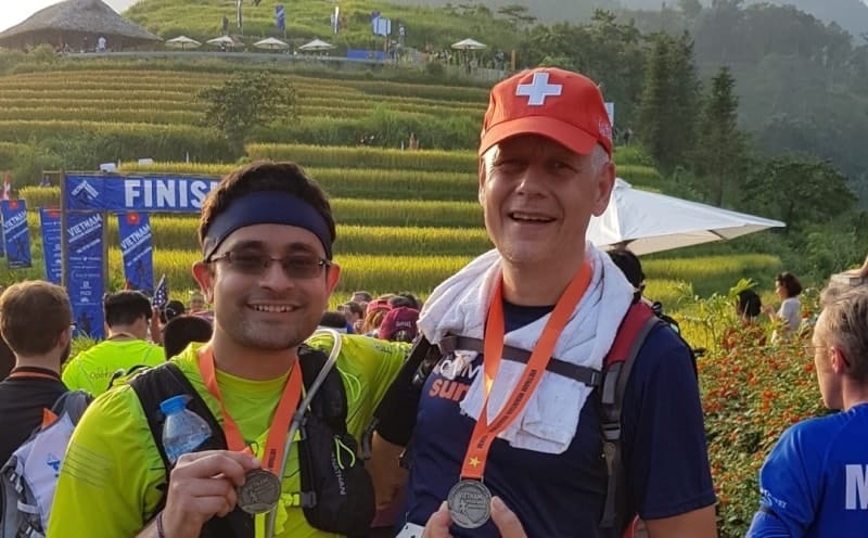 Vietnam mountain marathon with my buddy Surajit