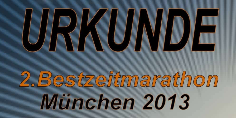 PB-Marathon (BestZeitMarathon) in Munich (Germany)
